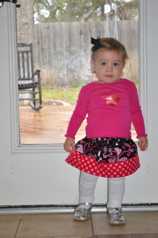 A Sassy Valentines Day Skirt for a Silly Girl