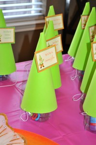 Gnome hats and bubble wands for each little boy.