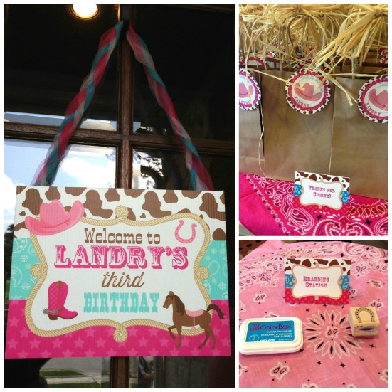 Cowgirl birthday decorations from NoiinClare.com