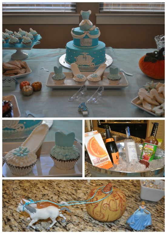 The yummy eats, adult beverages, and Cinderella and her carriage running across the counter.